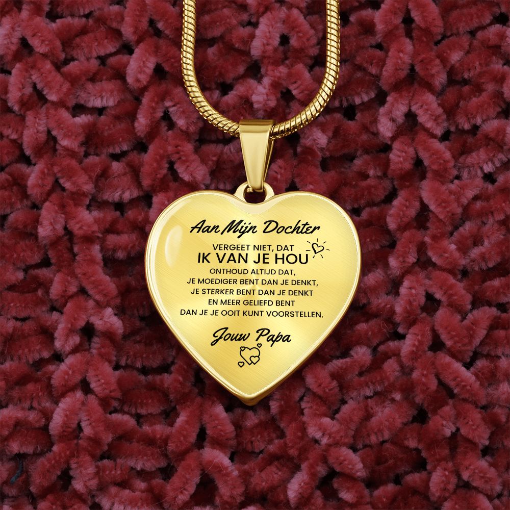 Heart Necklace - To My Daughter from Dad