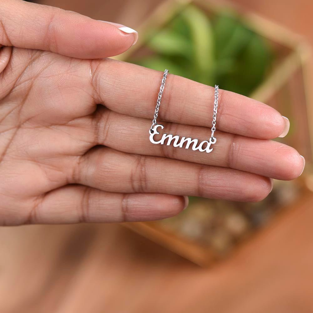 To My Granddaughter - My Joy and Happiness - Personalized Name Necklace