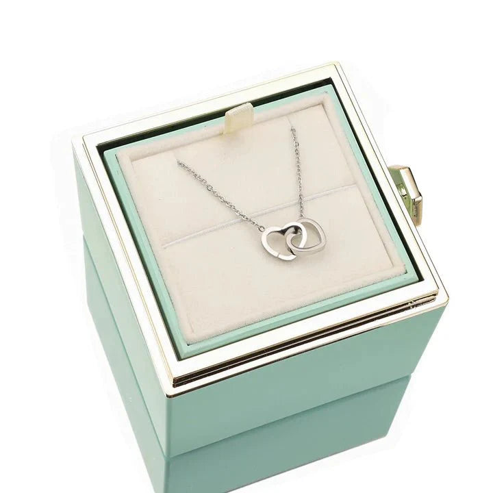 The Eternal Rose Box - With Personalized Necklace & Real Rose