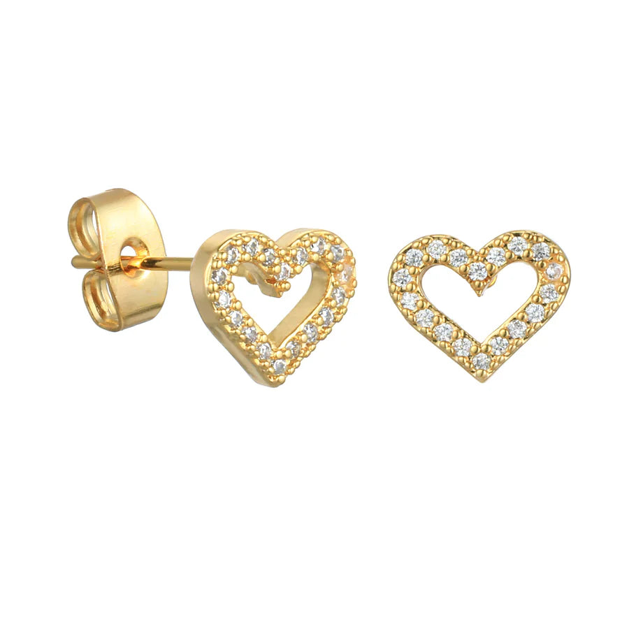 Letter Earrings 'Initial' with Zirconia