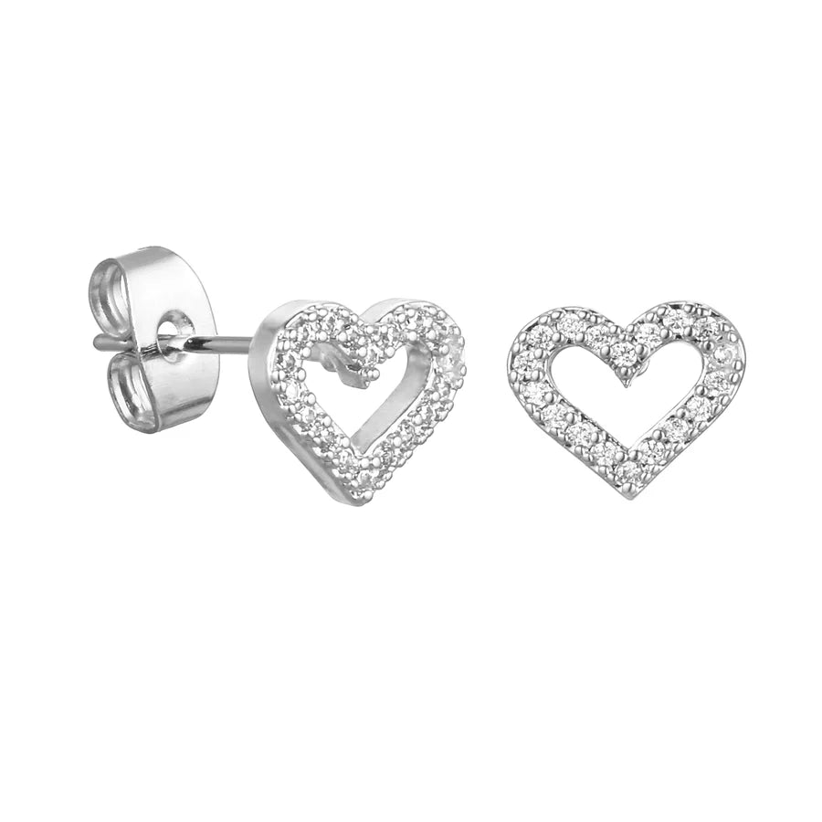 Letter Earrings 'Initial' with Zirconia