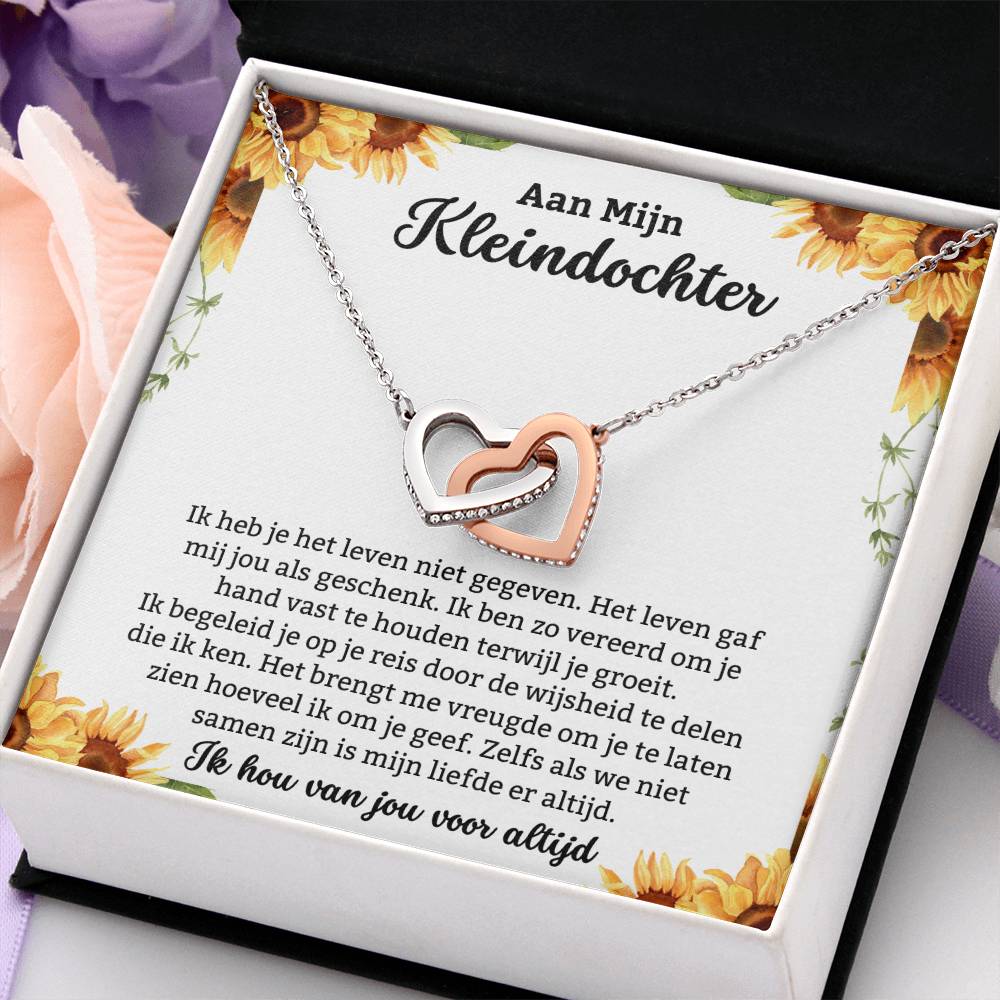To My Granddaughter - I Love You Forever - Heart Necklace