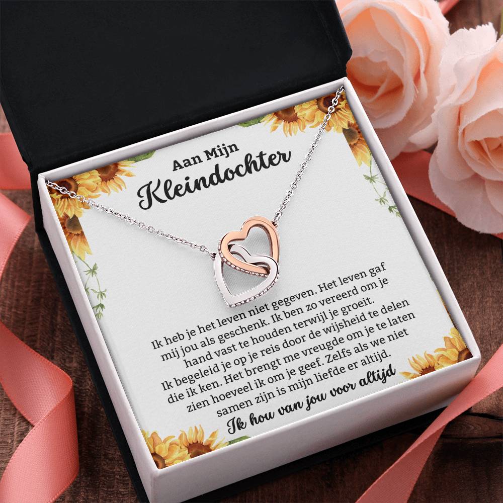 To My Granddaughter - I Love You Forever - Heart Necklace