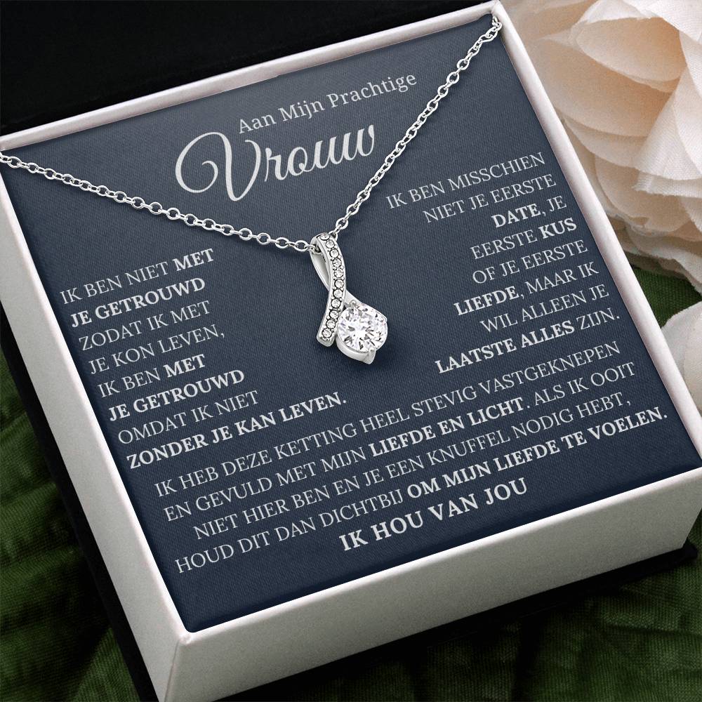 To My Beautiful Wife - Keep This Close and Feel My Love - Alluring Beauty Necklace
