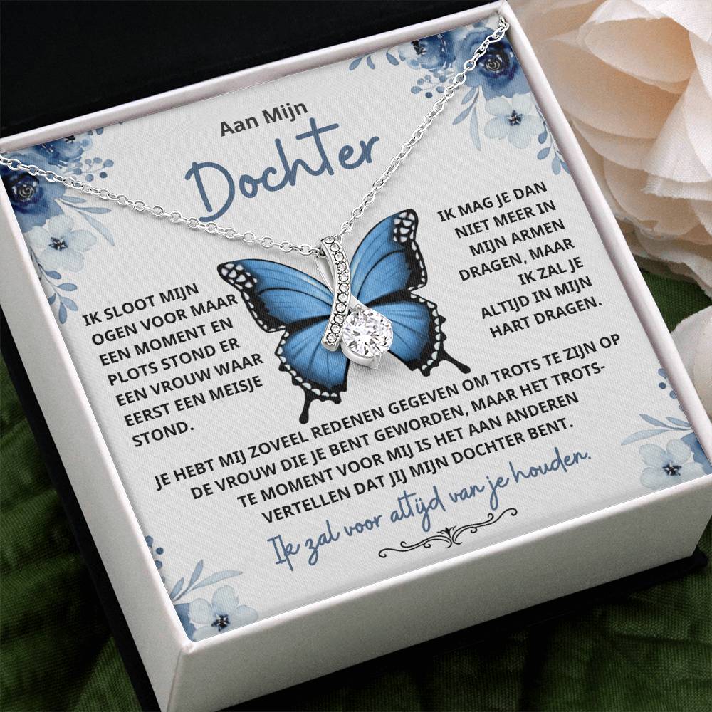 To My Daughter - I Will Always Carry You in My Heart - Alluring Beauty Necklace