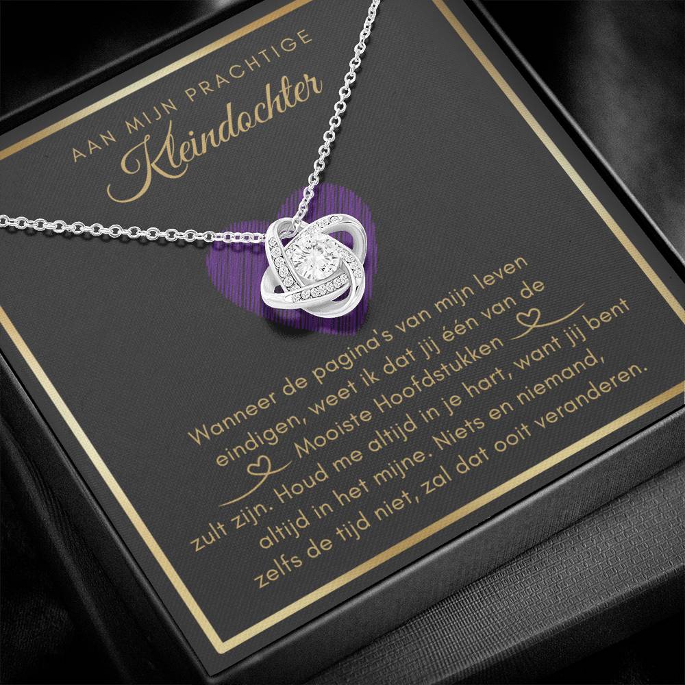 To My Granddaughter - My Most Beautiful Chapter - Love Knot Necklace