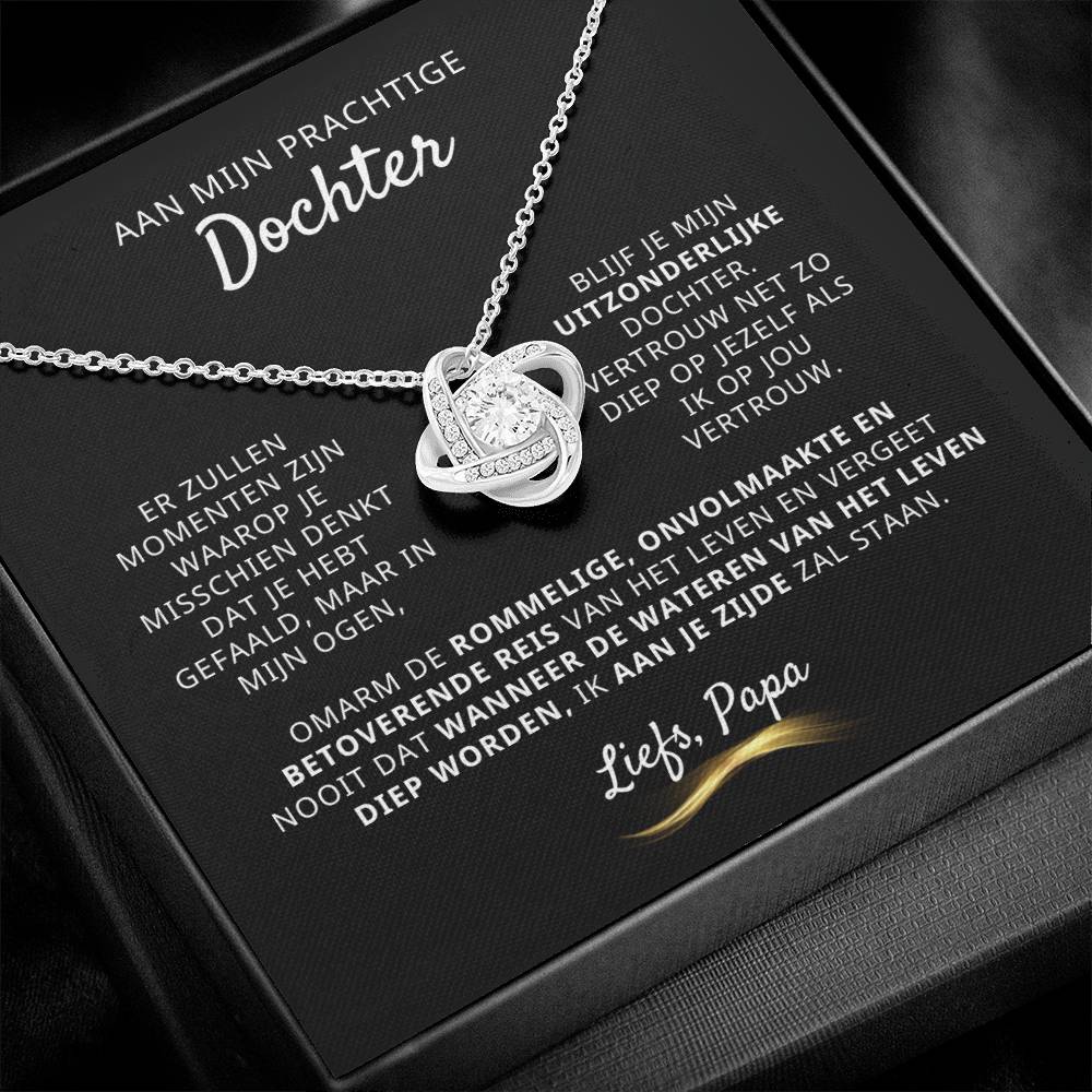 To My Beautiful Daughter - Have Confidence in Yourself - Love Knot Necklace