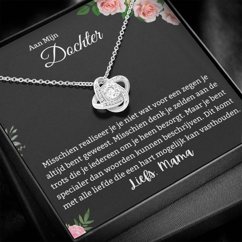 To My Daughter - You Are a Blessing - Love Knot Necklace
