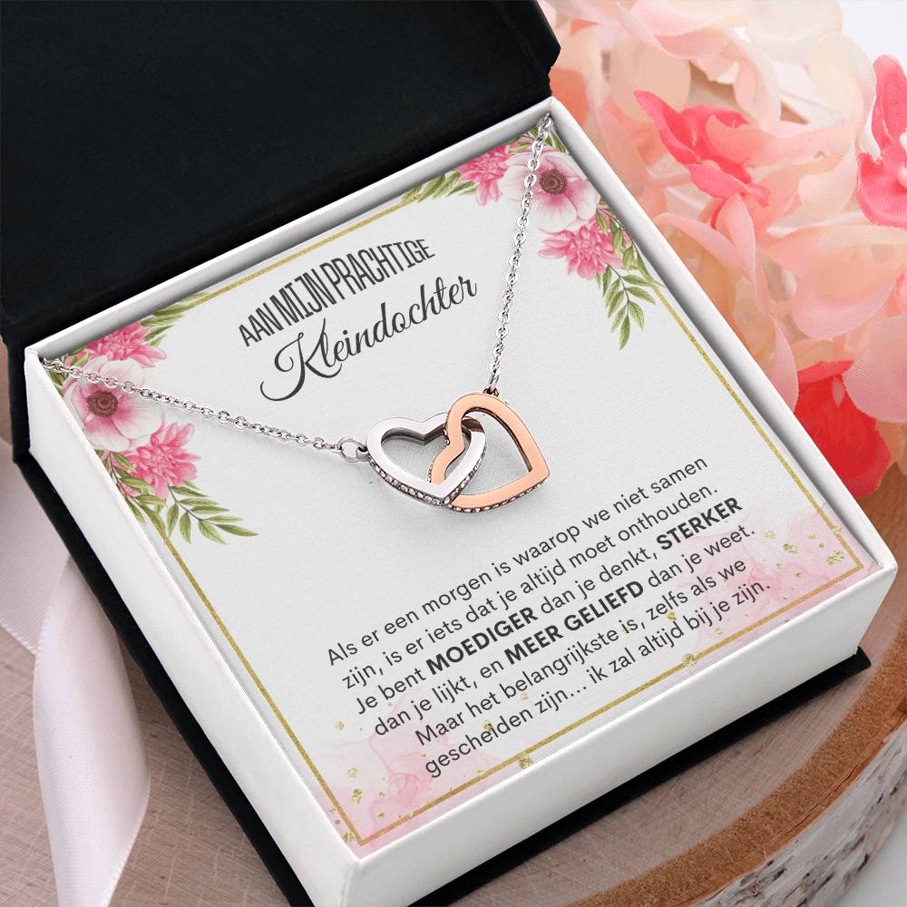 To My Granddaughter - You Are Braver and Stronger - Hearts Necklace