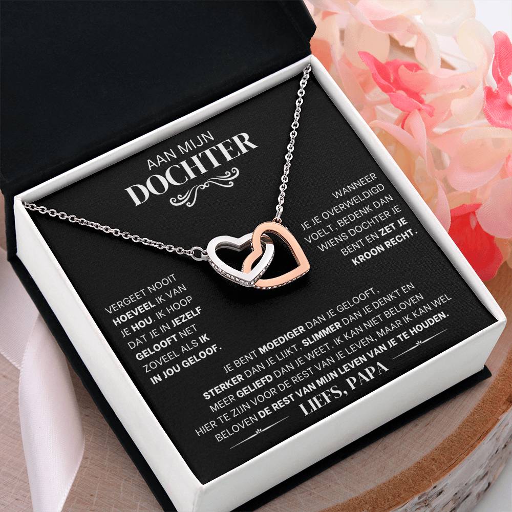 To My Daughter - Believe In Yourself - Heart Necklace - Love Dad