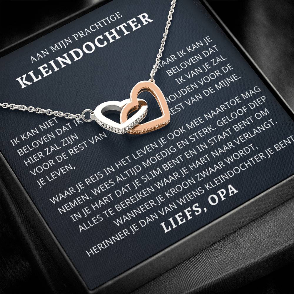 To My Granddaughter - I Will Love You for the Rest of My Life - Hearts Necklace