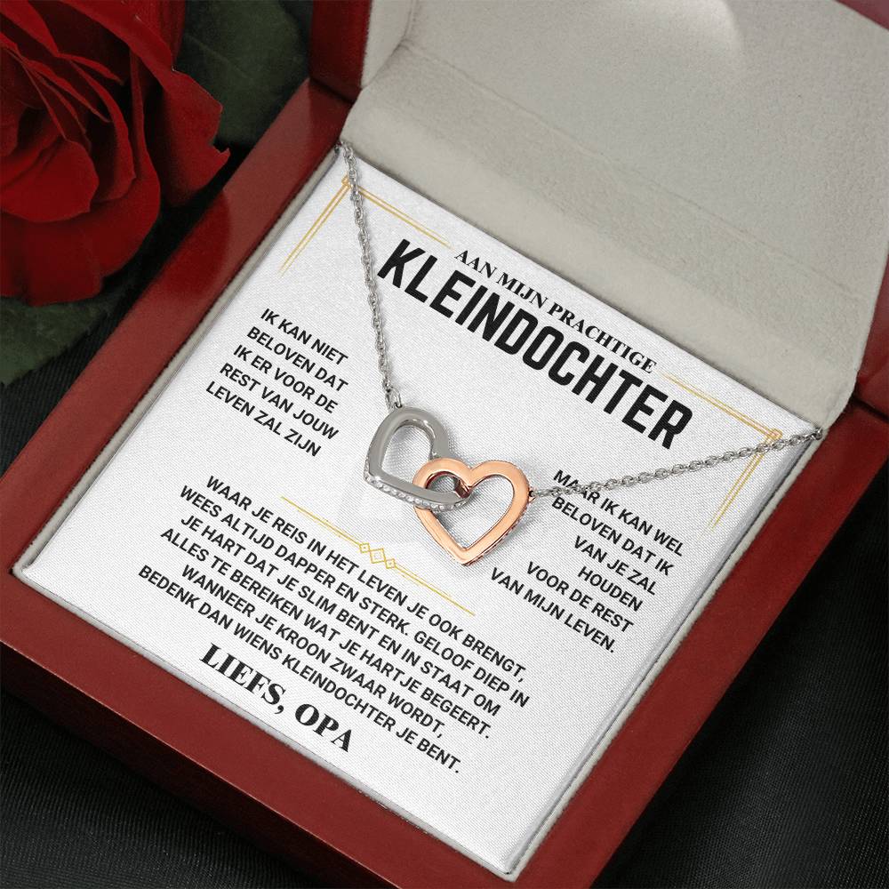 To My Granddaughter - Heart Necklace - Love Grandma