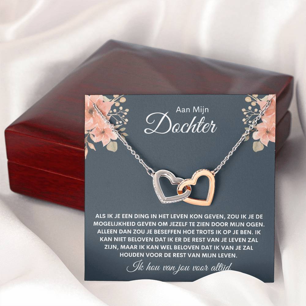 To My Daughter - I Am Proud of You - Heart Necklace