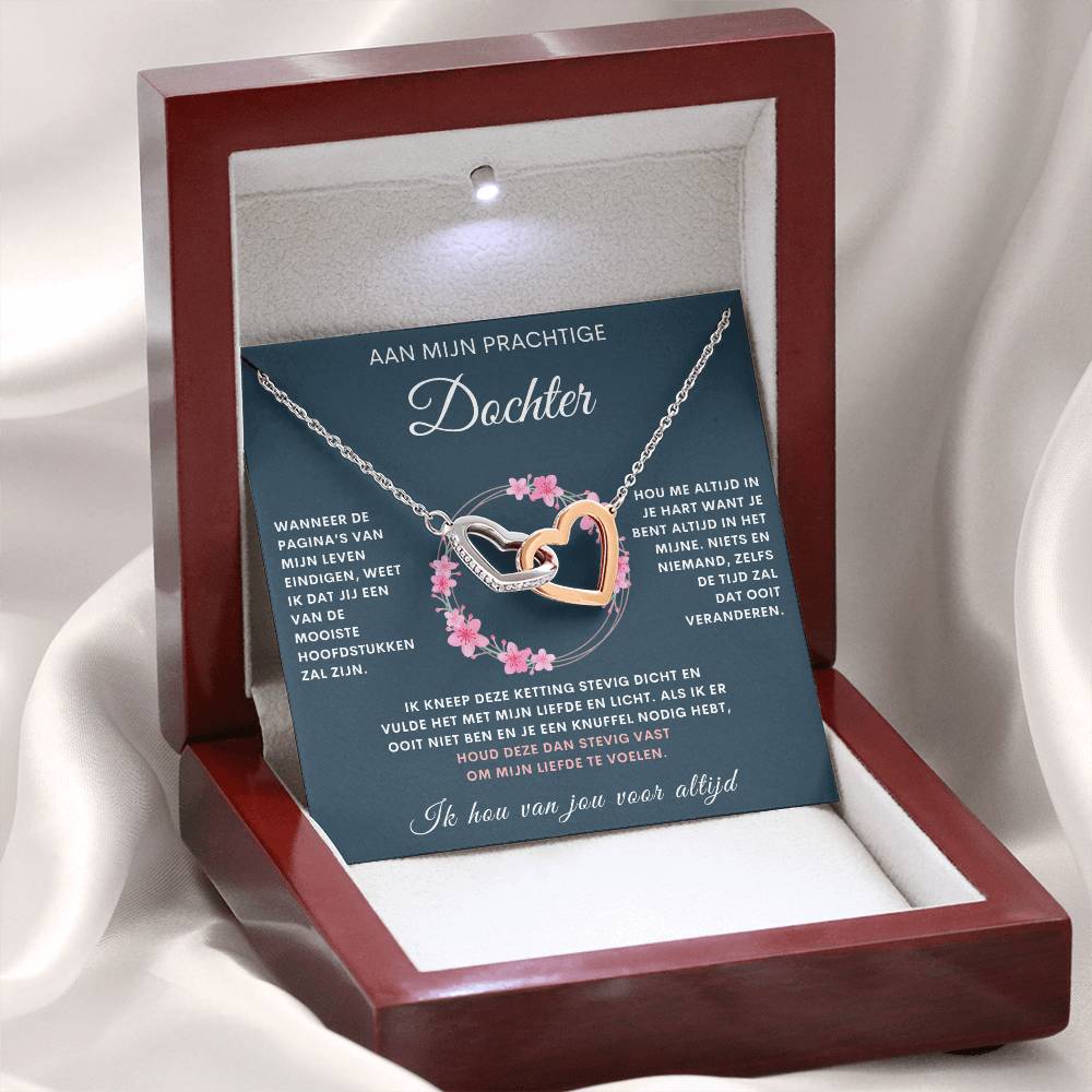 To My Daughter - Always Keep Me in Your Heart - Heart Necklace