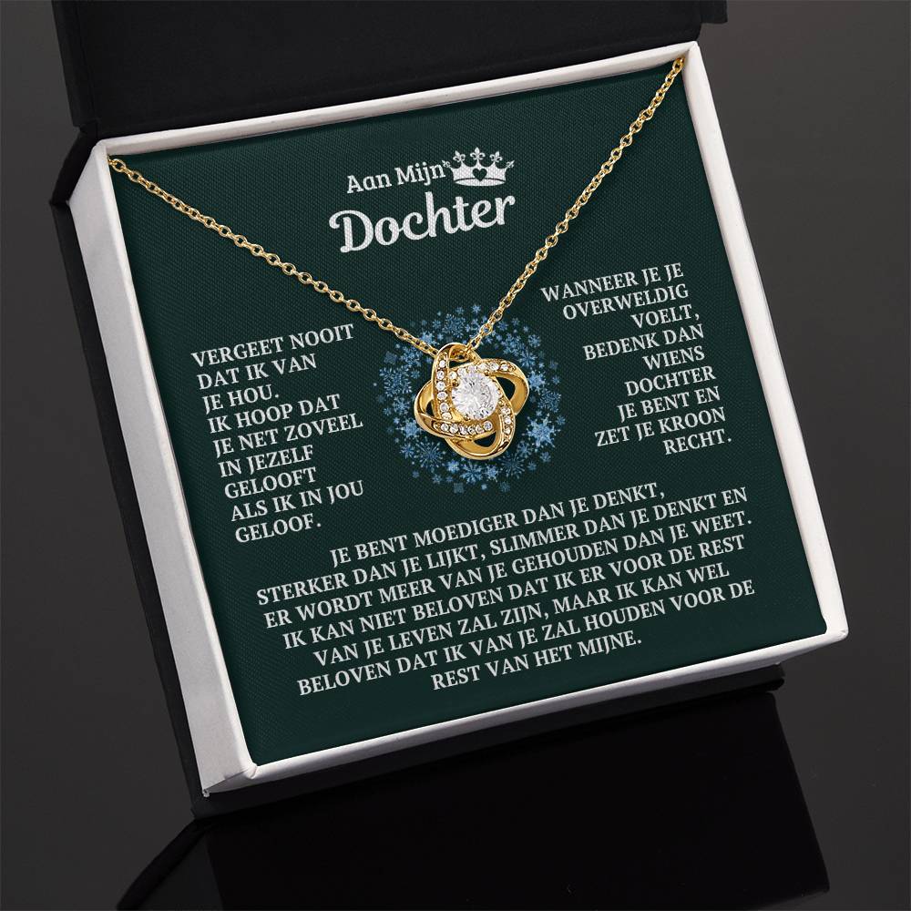 To My Daughter - I love you my princess - Love Knot Necklace