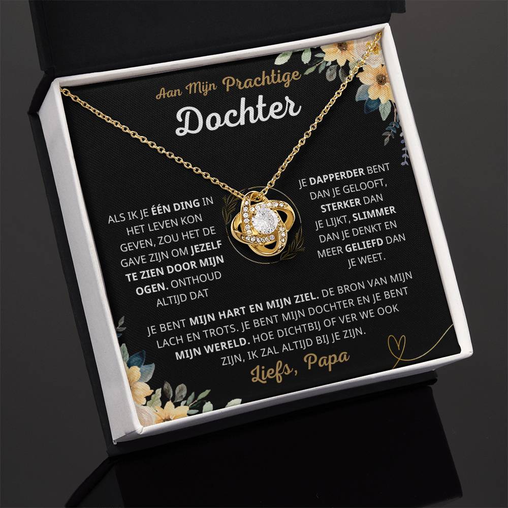 To My Beautiful Daughter - My Heart and Soul - Love Knot Necklace