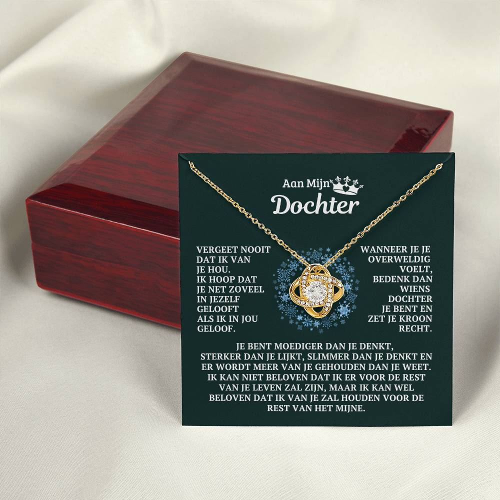 To My Daughter - I love you my princess - Love Knot Necklace