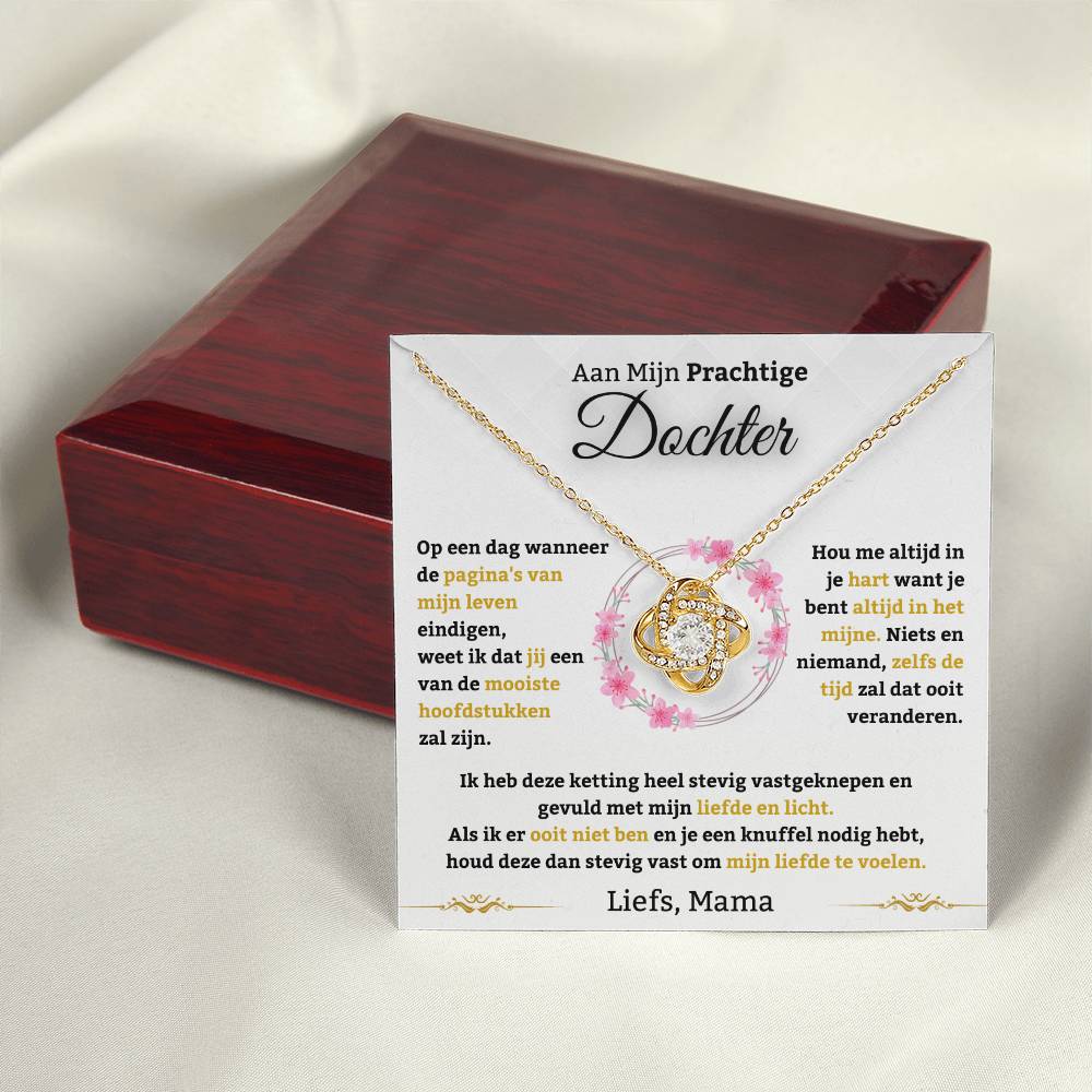 To My Daughter - Love Knot Necklace - Love, Mom