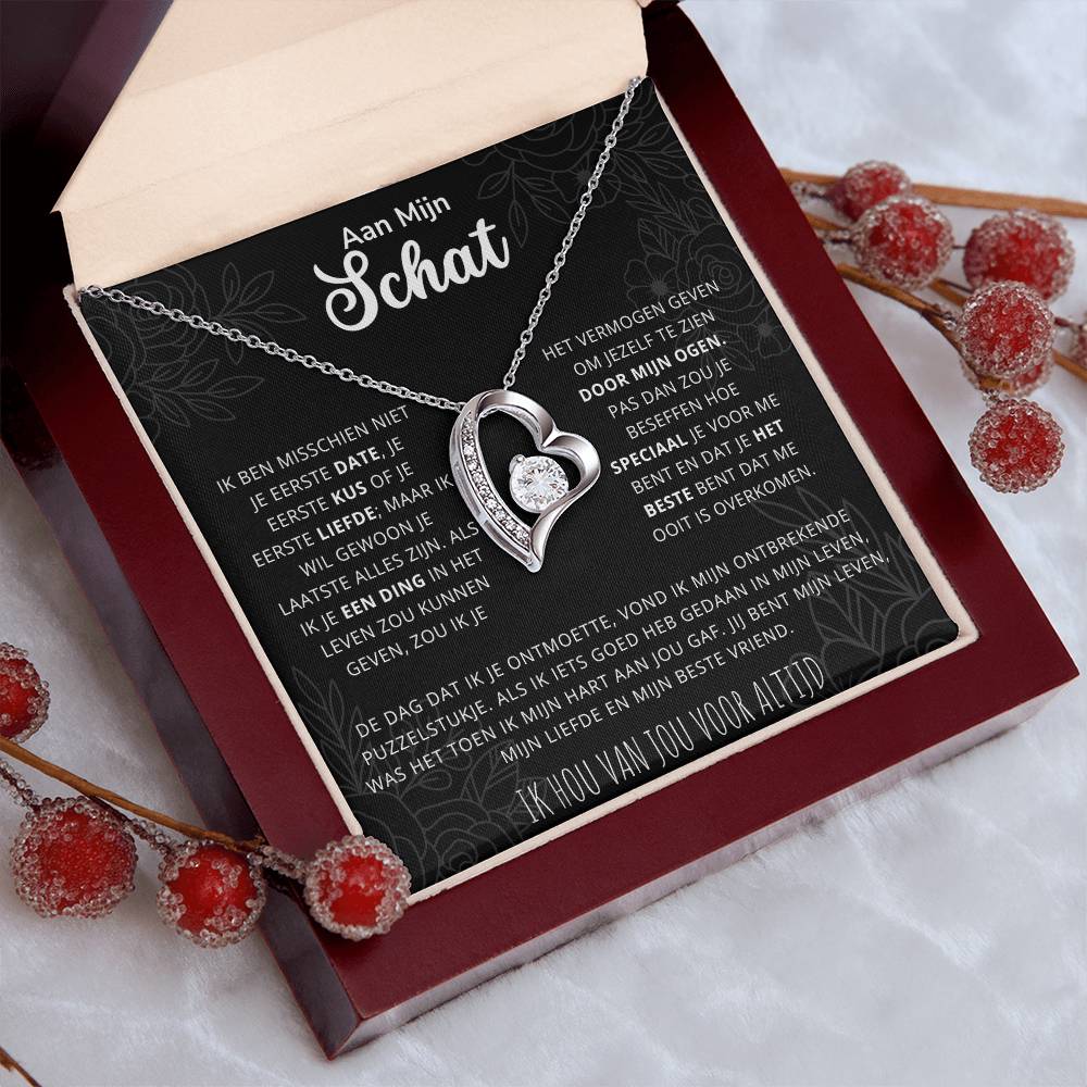 To My Treasure - You are my love, my life, my best friend - Heart Necklace