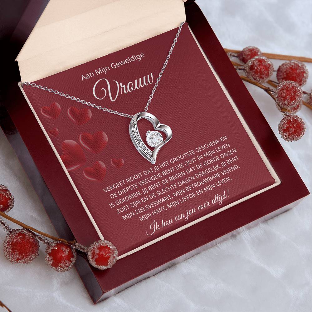 To My Amazing Wife - You are my most beautiful gift - Heart Necklace