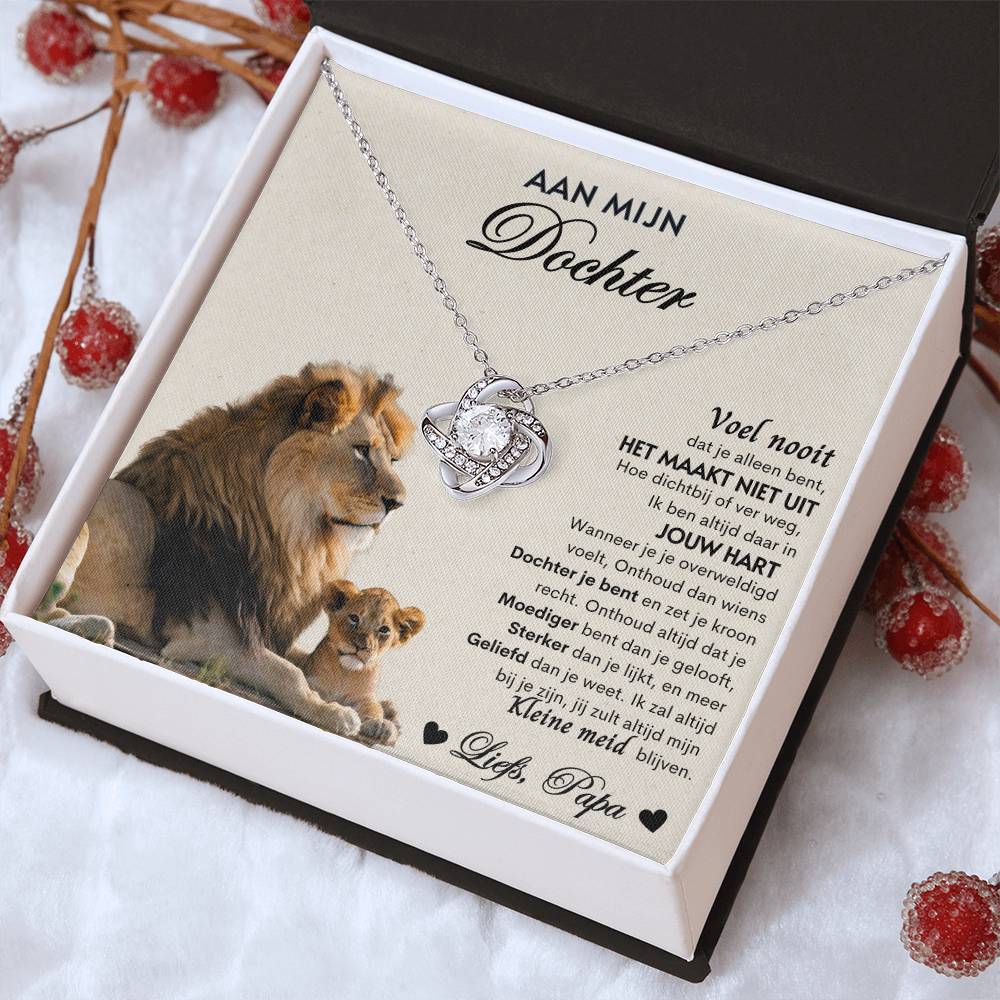 To my daughter - Love, Dad - Love Knot Necklace