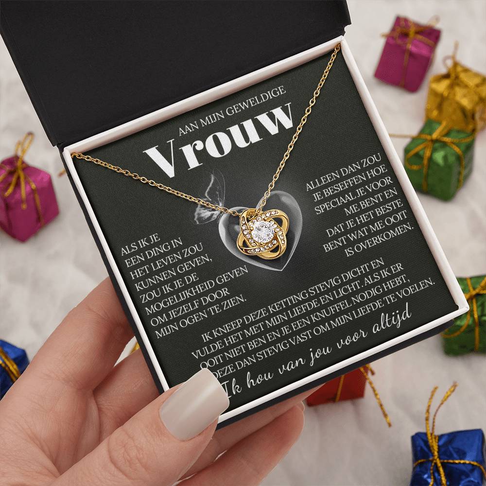 To My Wife - I Love You Forever - Love Knot Necklace