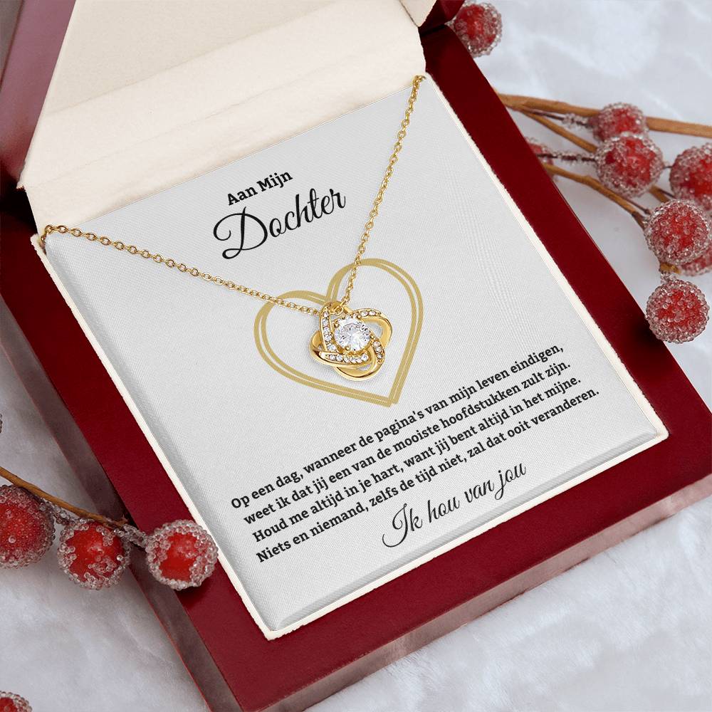 To My Daughter - My Most Beautiful Chapter - Love Knot Necklace