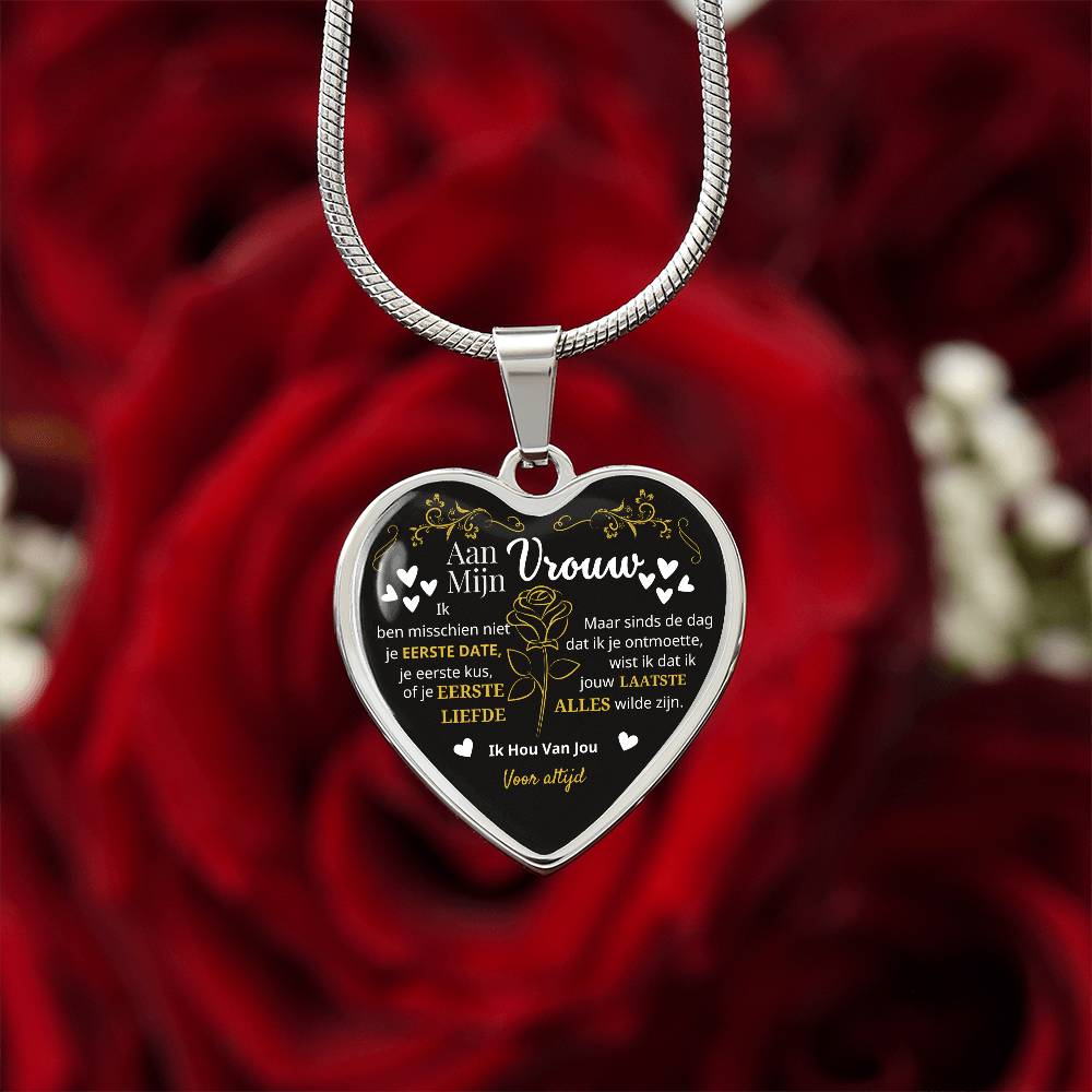 To My Wife - I Love You Forever - Heart Necklace
