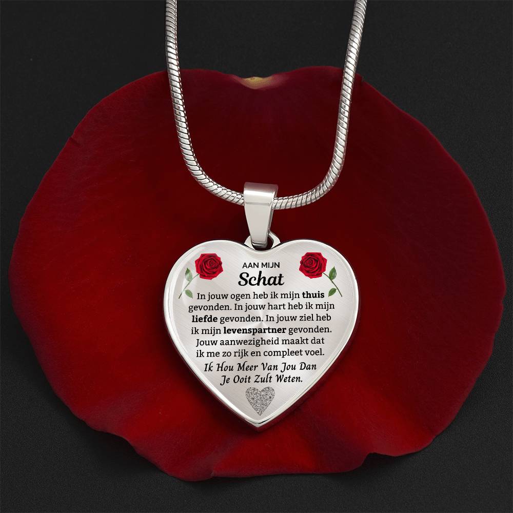 Heart Necklace - I Love You More Than You Will Ever Know - To My Darling