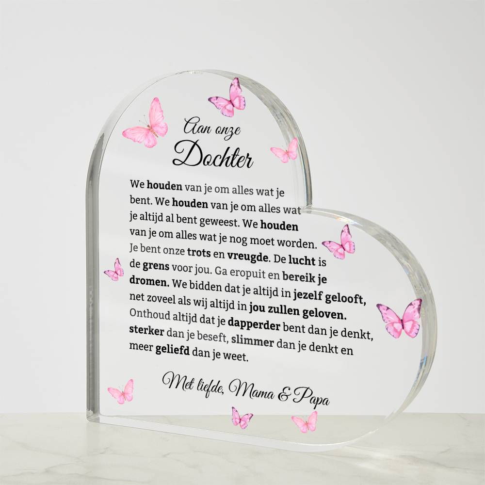 Beautiful Gift for Daughter from Mom and Dad ‘You are our pride and joy’ Plaque
