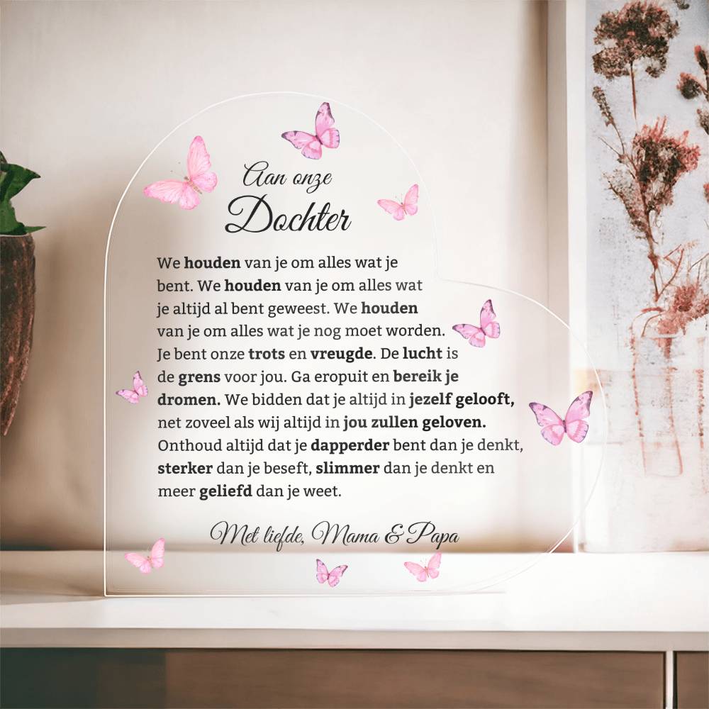 Beautiful Gift for Daughter from Mom and Dad ‘You are our pride and joy’ Plaque