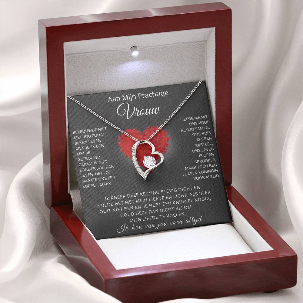 To My Wife - Together Forever - Heart Necklace