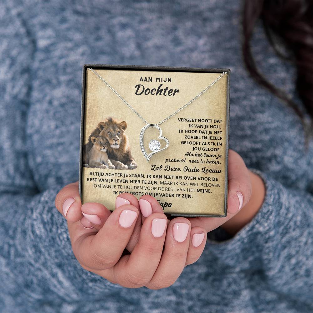 To My Daughter - I Am Proud to Be Your Father - Heart Necklace