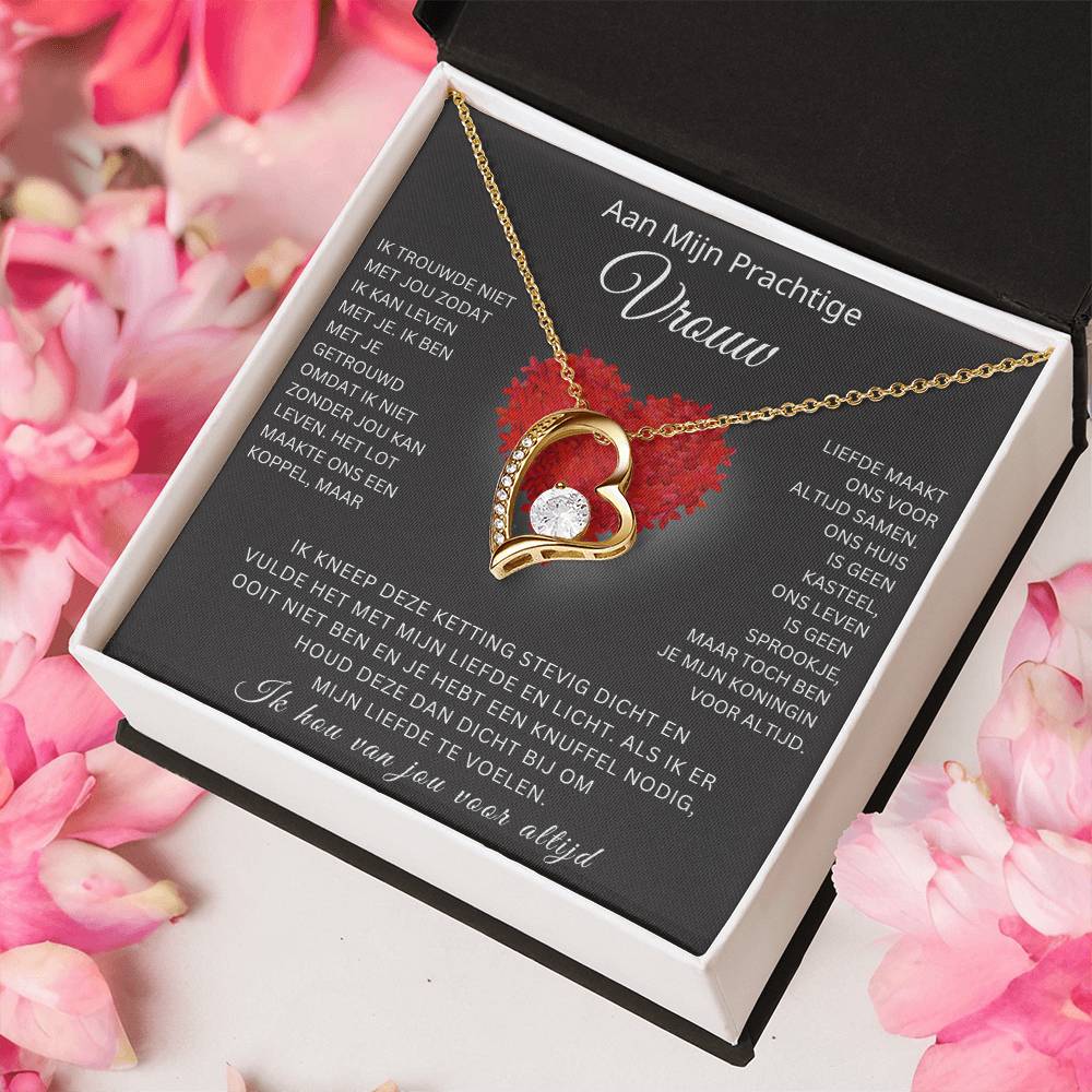 To My Wife - Together Forever - Heart Necklace