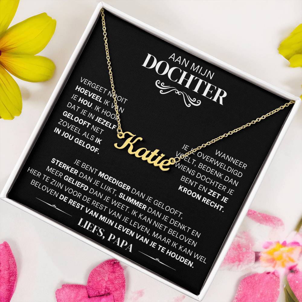 To My Daughter - I Believe in You - Personalized Name Necklace