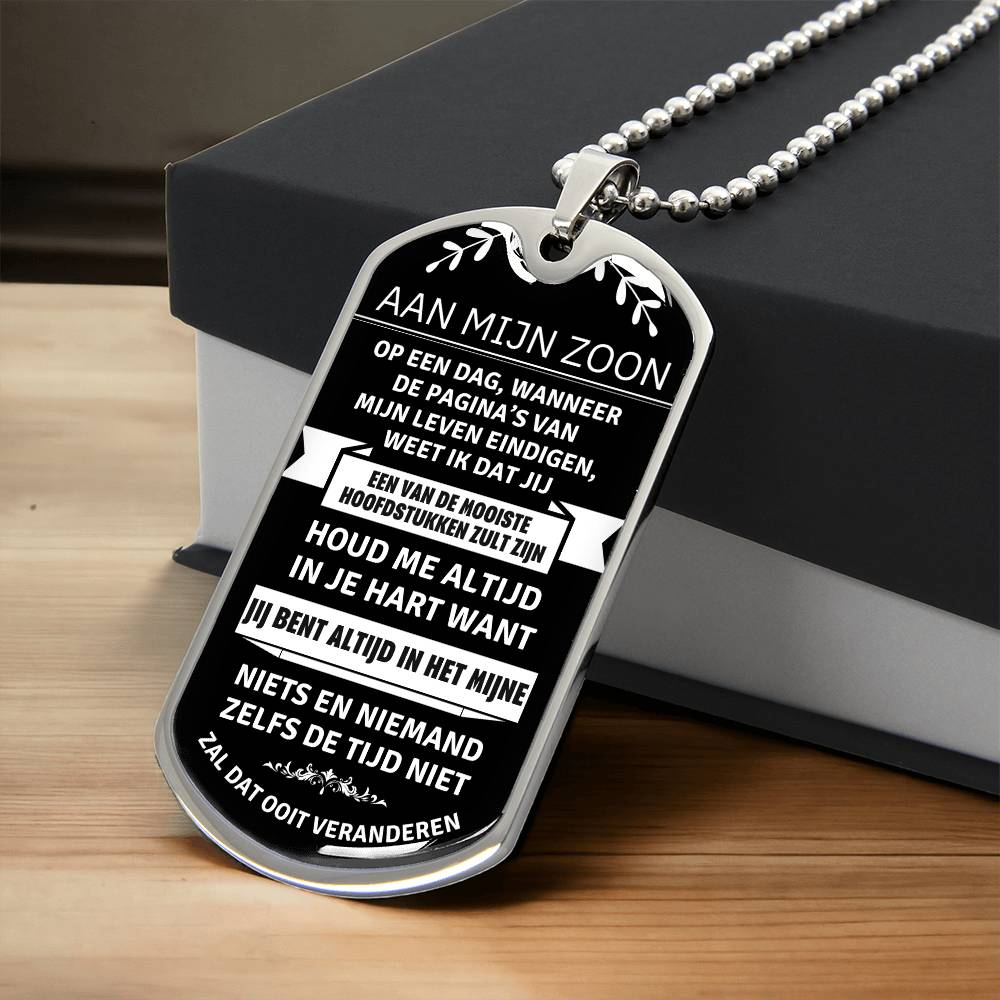 To My Son - My Most Beautiful Chapter - Luxury Dog Tag Necklace