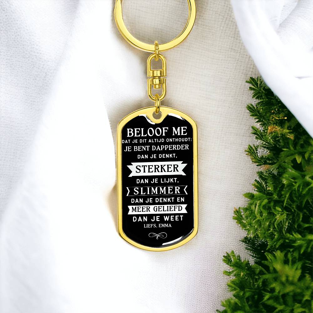 You Are Braver Than You Think - Personalized Keychain