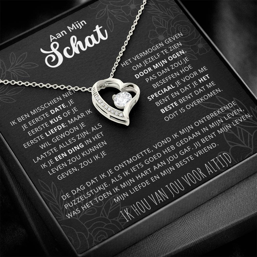 To My Treasure - You are my love, my life, my best friend - Heart Necklace