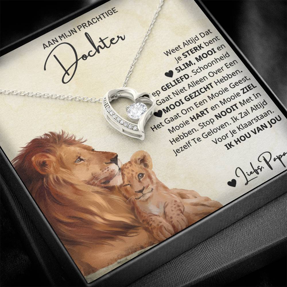 To My Beautiful Daughter - You Are Deeply Loved - Heart Necklace