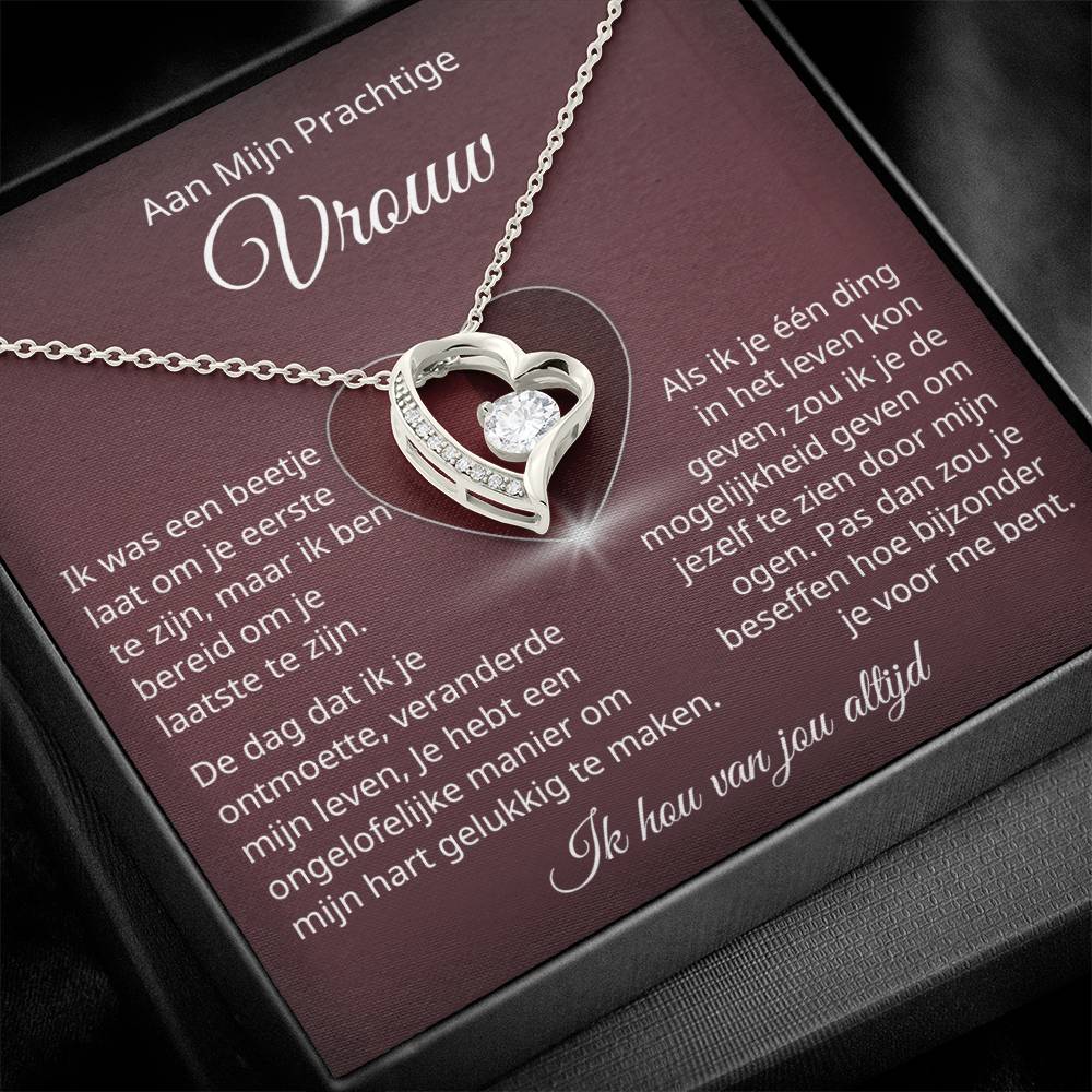To My Beautiful Wife - You Make My Heart Happy - Heart Necklace