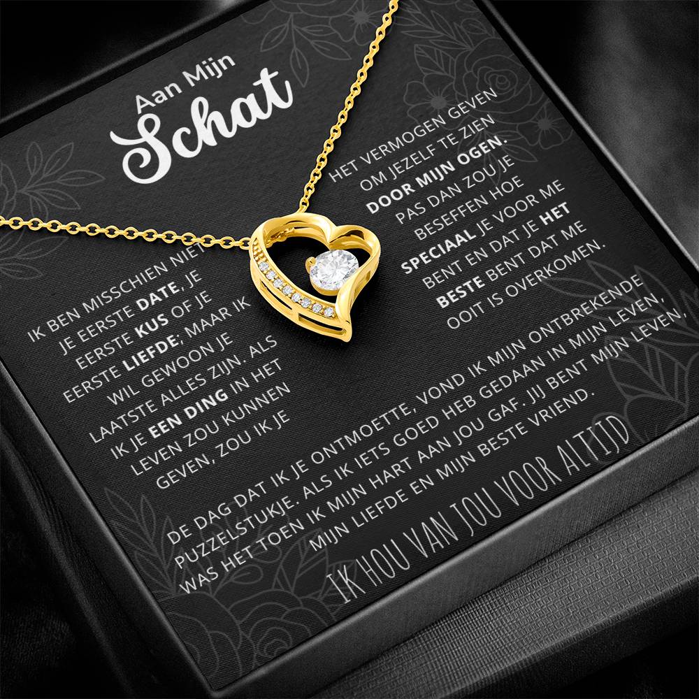 To My Treasure - You are my love, my life, my best friend - Heart Necklace