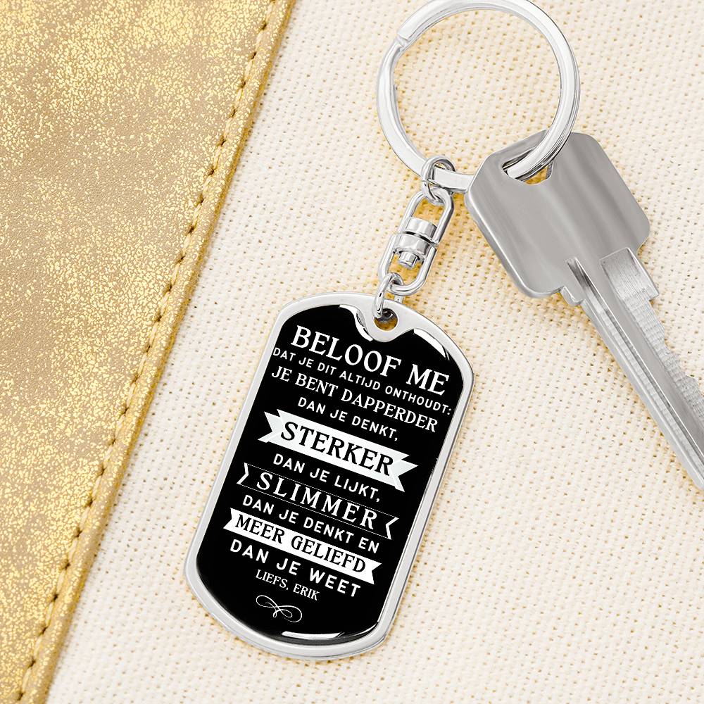 You Are Braver Than You Think - Personalized Keychain