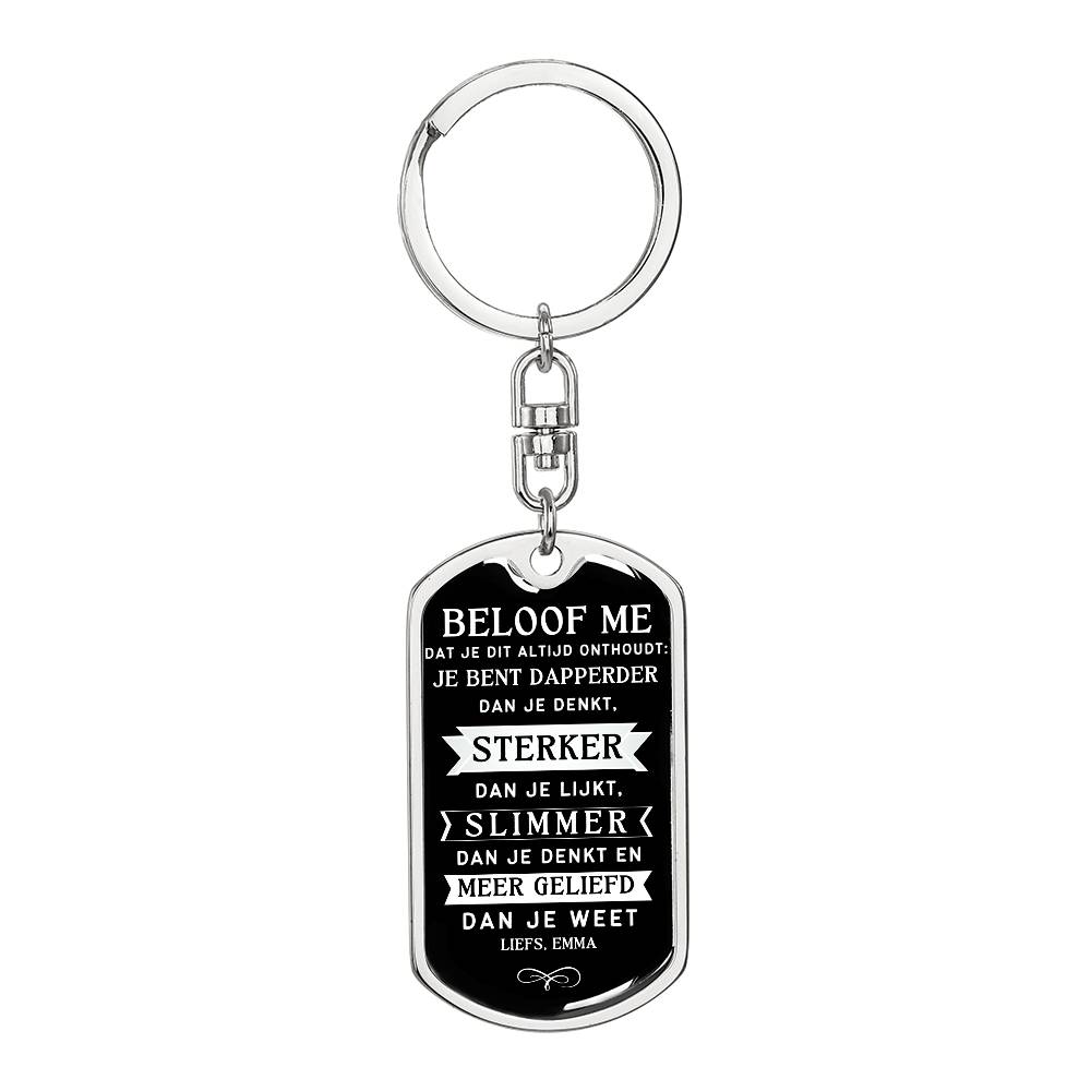 You Are Braver Than You Think - Personalized Keychain