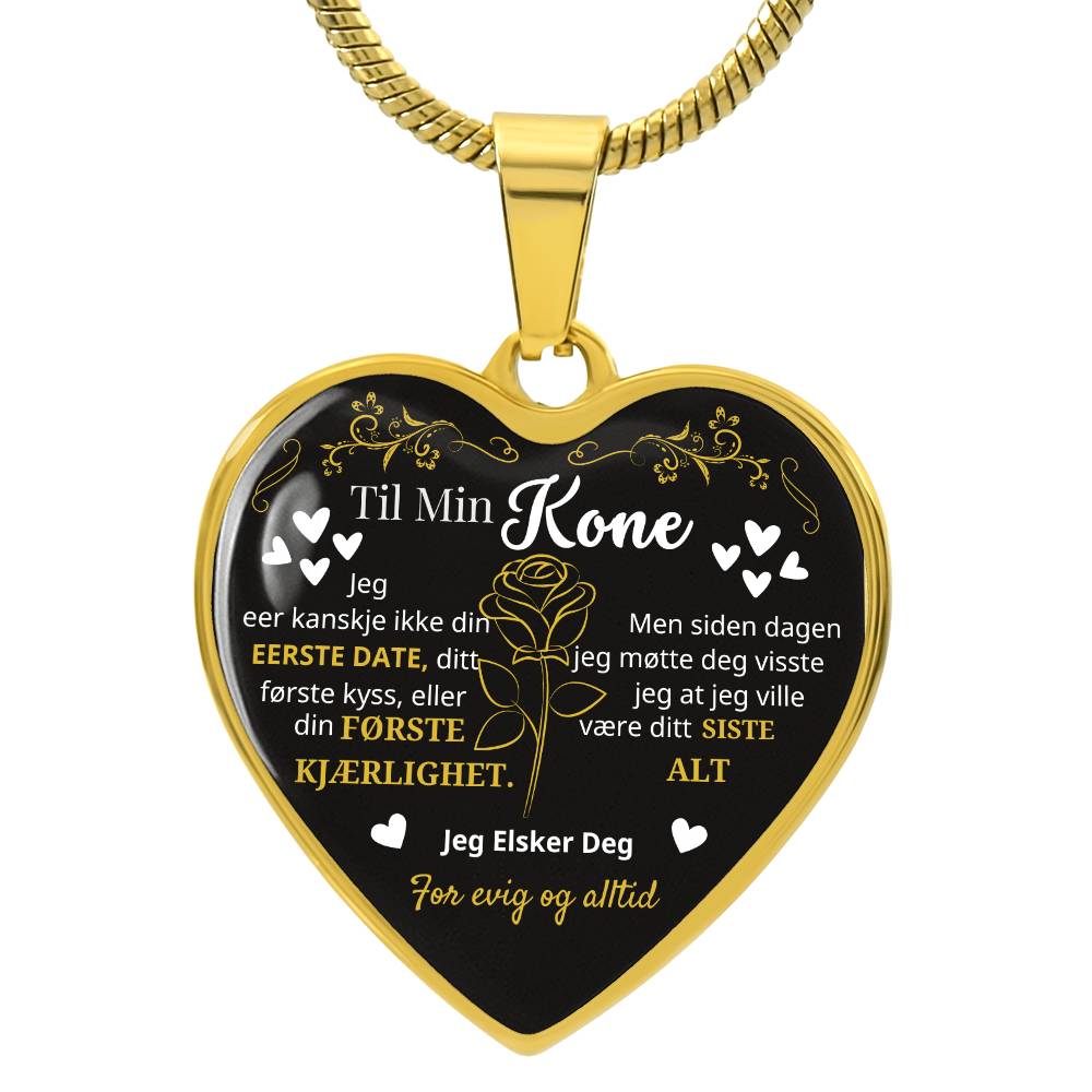 Heart Necklace - I Will Love You Forever and Always - To My Wife