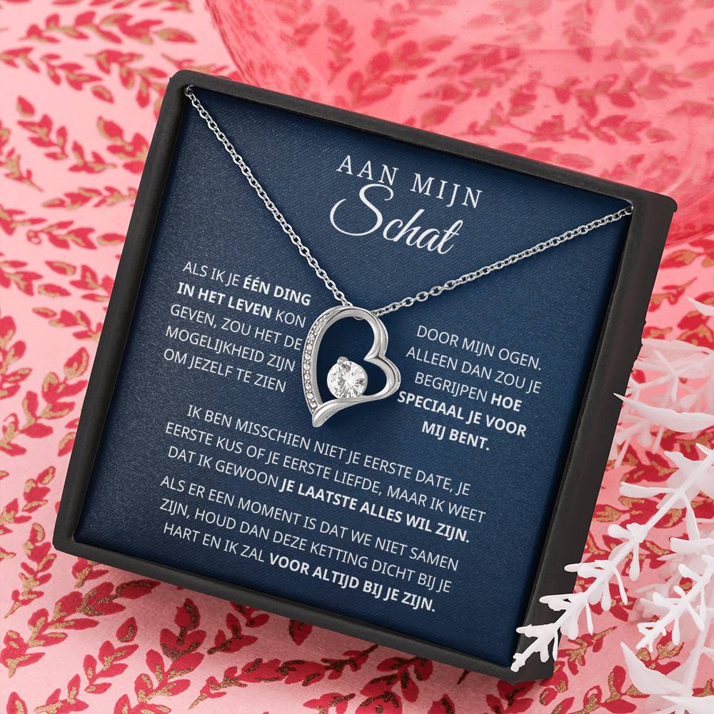 To My Treasure - I Will Always Be With You - Heart Necklace