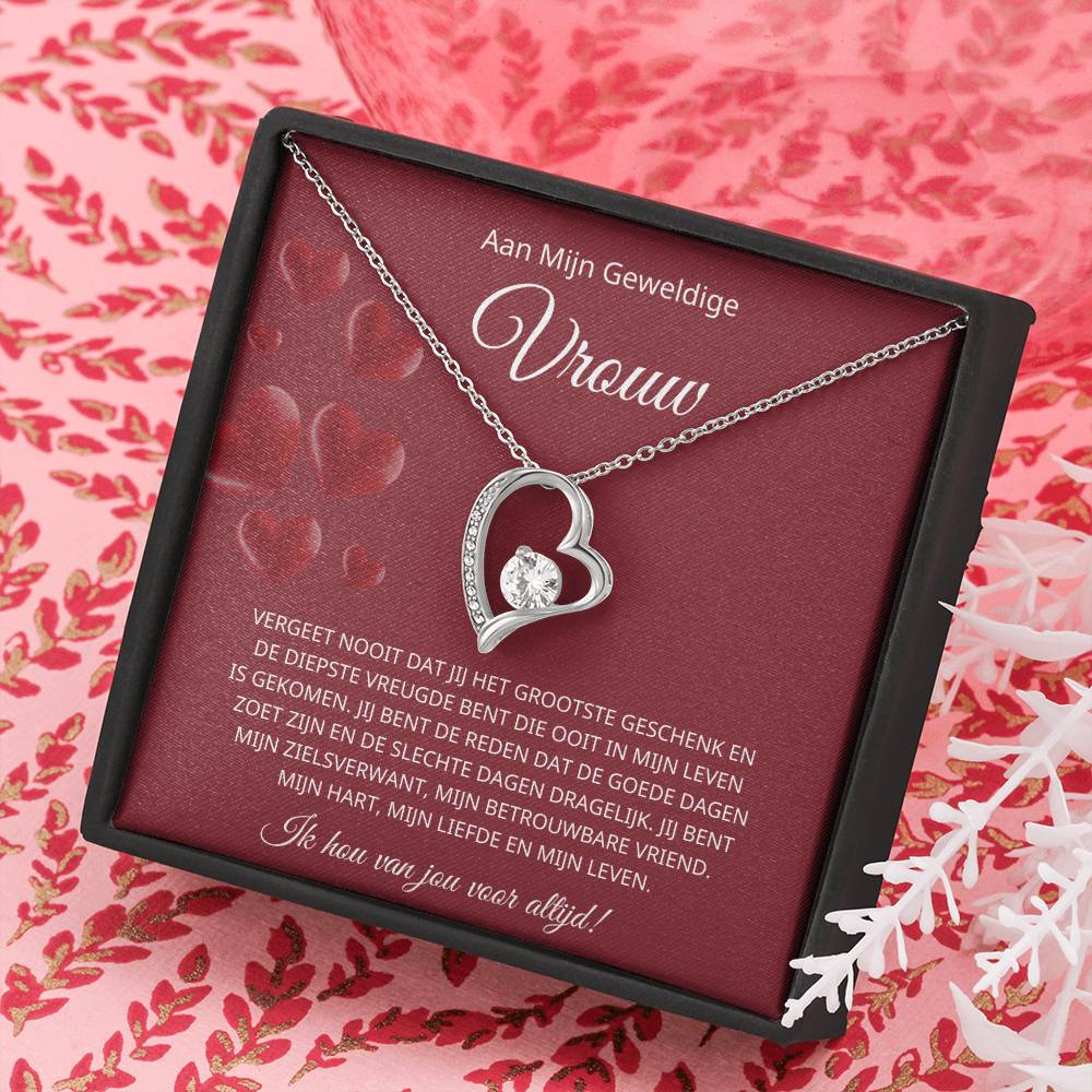 To My Amazing Wife - You are my most beautiful gift - Heart Necklace