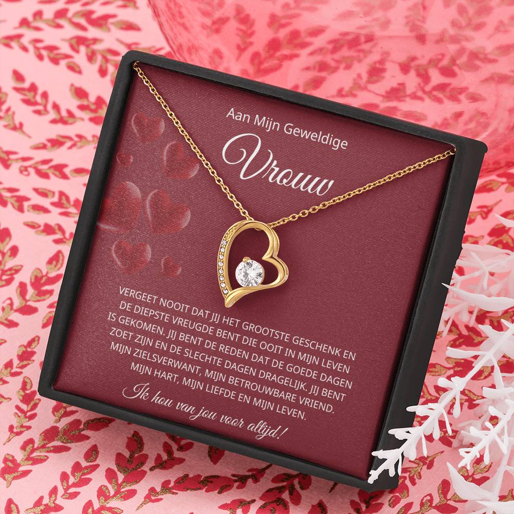 To My Amazing Wife - You are my most beautiful gift - Heart Necklace