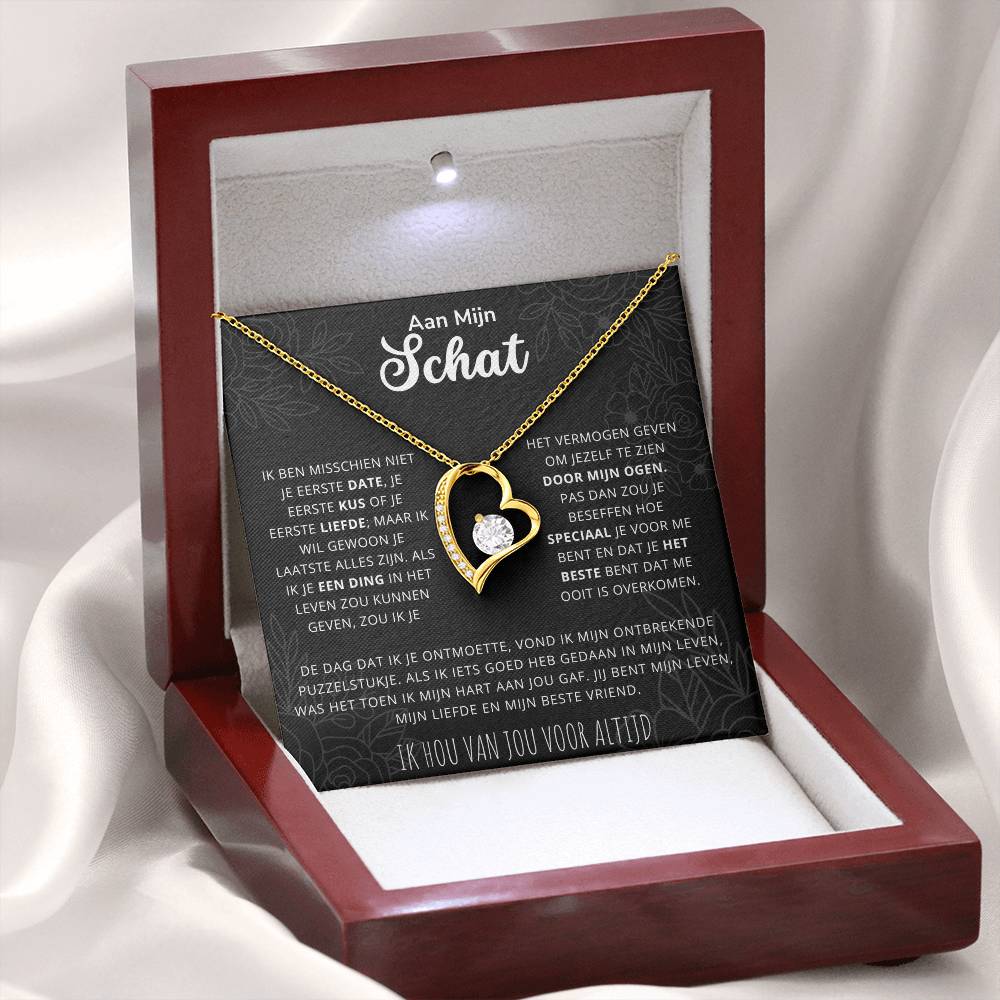 To My Treasure - You are my love, my life, my best friend - Heart Necklace