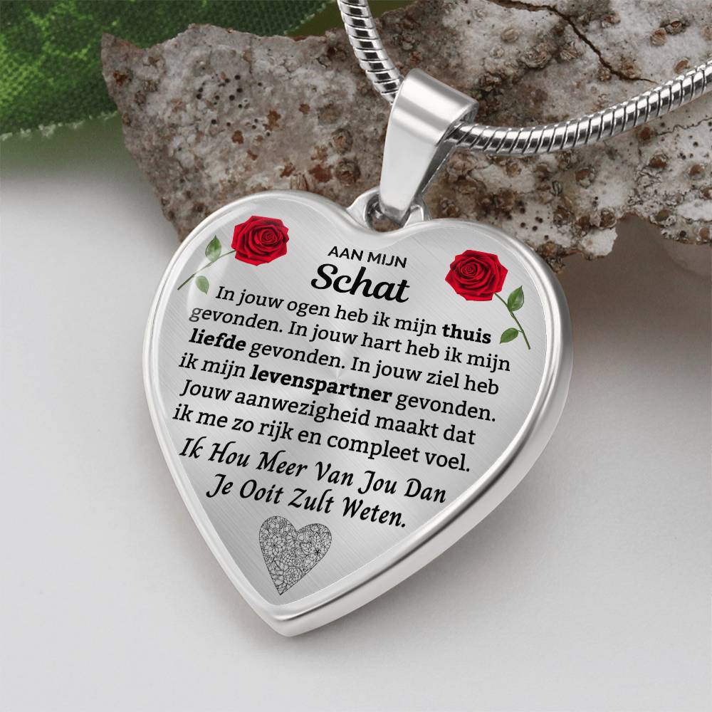 Heart Necklace - I Love You More Than You Will Ever Know - To My Darling