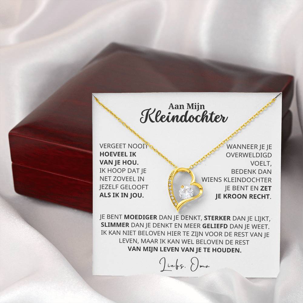 To My Granddaughter - I Believe in You Love, Grandma - Heart Necklace